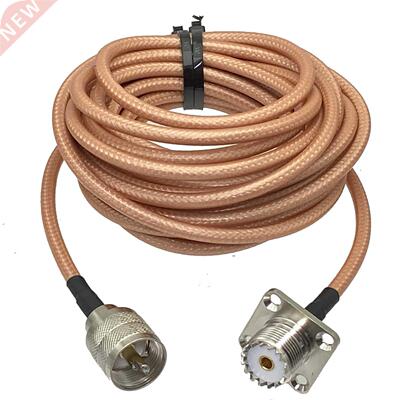 1Pcs RG142 UHF PL259 Male Plug to UHF SO239 Female Jack Flan