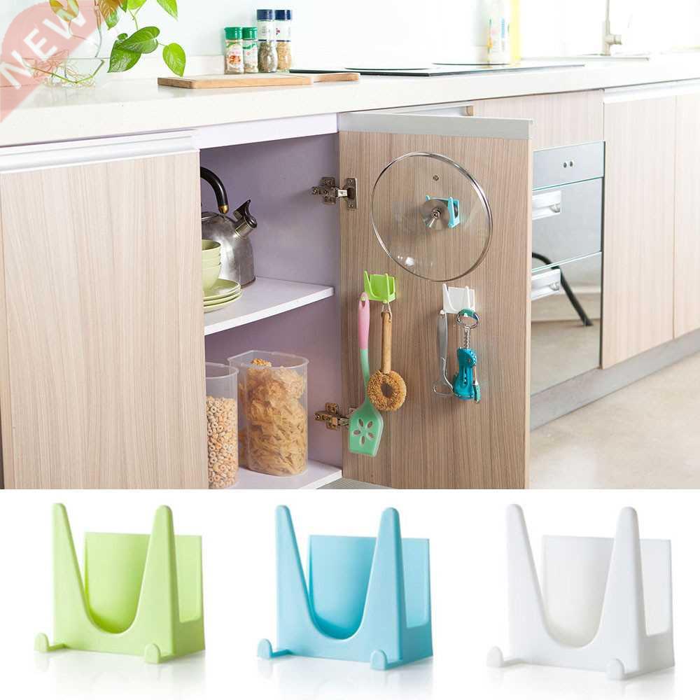 Practical Kitchen Supplies Wall Mounted Pot Pan Cover Plast