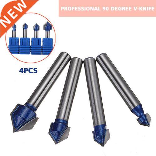 1/4 90 Degree Engraver Cutter Tool V Groove Router Drill Bi