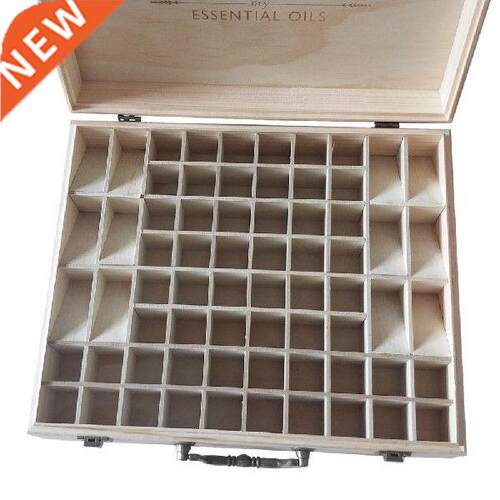 68 Slots Large Size Wooden Essential Oils Box Solid Wood
