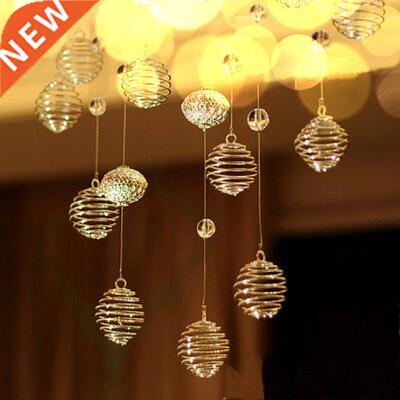 Metal Ball Crystal Bead Curtain Silver Champagne Gold