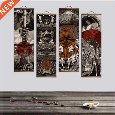 Japanese Samurai Ukiyoe Tiger Poster Pictures for Living Ro