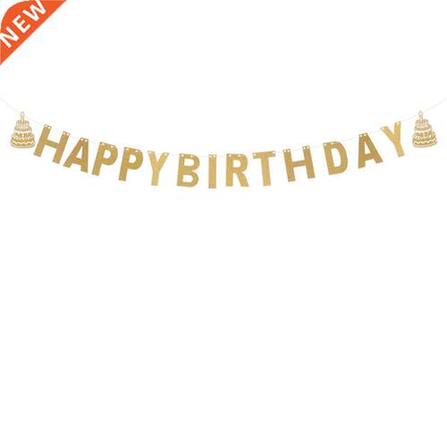 3 Meters Glitter Letter And Cake Pattern Paper Bunting