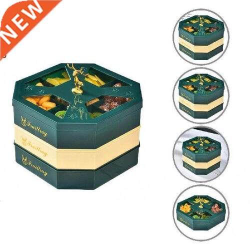 Double-layer Table Storage Box Fruit Candy Box Round Snack