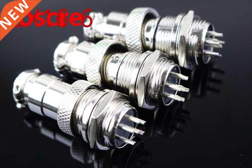 5Sets GX16-6 Hgh Qualty 6 Pns M16 Screw Type Metal Avat