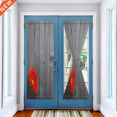 African Red Chrysanthemum Door Curtain for Bedroom Kitchen