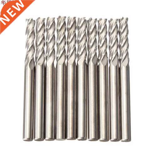 10pcs 3.175mm Shank Carbide Milling Cutter CNC 4 Flute Spira