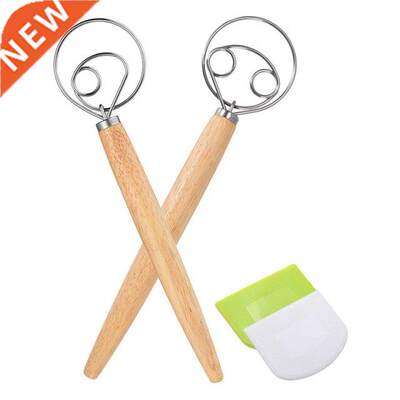 Danish Dough Whisk Hand Mixer,2Pcs Stainless Steel Dough Mix