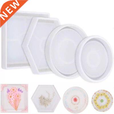 Hexagonal Round Sque Coaster Silicone Planter Mould Diy