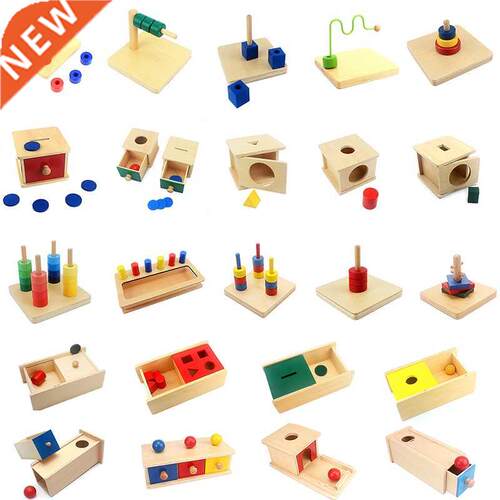 Montessori Sensory Toys Imbucare Box With Box Coin Wooden V