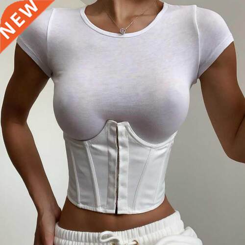 2021 Women's Corset Waist Belt Solid Color Black Whi