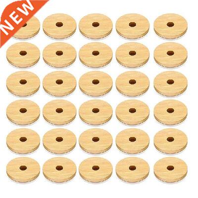 Bamboo Jar Lids With Straw Hole Reusable Jar Lids Leak