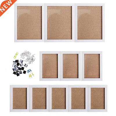 11Pcs Blck White crylic Glss Picture Photo Frme Set DIY
