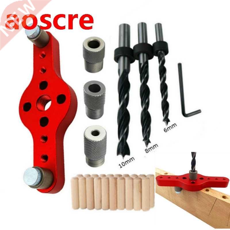 Woodworking Vertical Pocket Hole Jig 6/8/10mm Drilling Locat