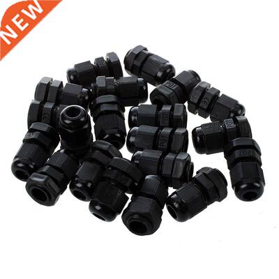 20 Pieces Black Plastic Waterproof Cable Gland Connector PG7
