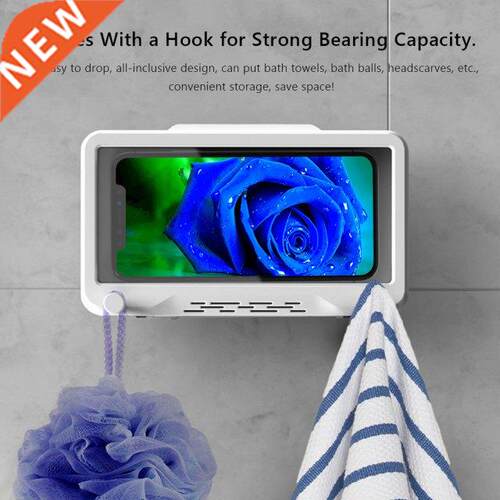 Phone Holder Bathroom Wall Mounted Touch Screen Phone Case W