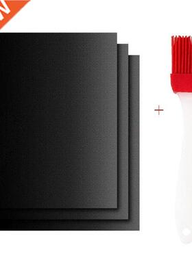 3Pcs Reusable Non-Stick BBQ Grill Mat Pad Baking Sheet