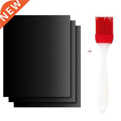 3Pcs Reusable Non-Stick BBQ Grill Mat Pad Baking Sheet