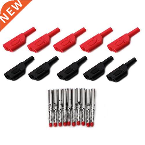 10Sets 4mm Male Retractable Sheath Stackable Banana Plug Wir