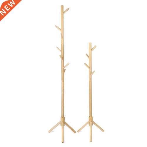 Multifunction Solid Wood Hanger Floor Standing Coat Rack Org