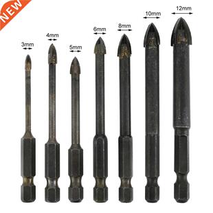 7Pcs Carbide 1/4 Inch Hex Shank Triangle Masonry Drill Bit S