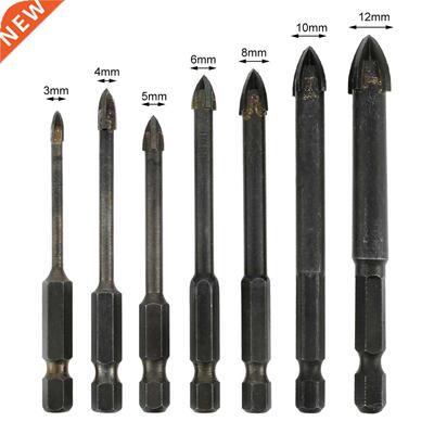 7Pcs Carbide 1/4 Inch Hex Shank Triangle Masonry Drill Bit S