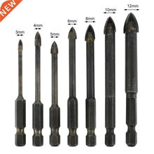 Drill Shank Triangle Hex Inch Bit 7Pcs Masonry Carbide