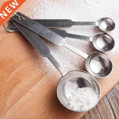 5/4Pcs Kitchen Measuring Spoons Stainless Steel Teaspoon Cof