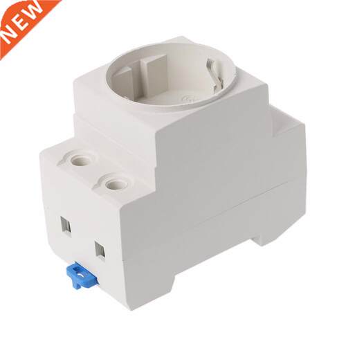 EU Type 35mm DIN Rail Mount AC Power Socket 16A 250V AC