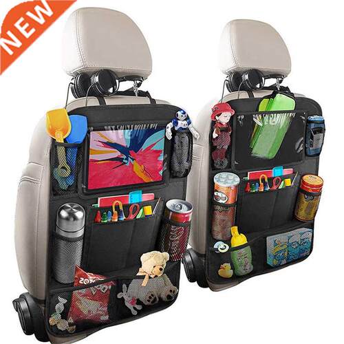Car Seat Back Organizer Storage Pockets with Touch Screen Ta