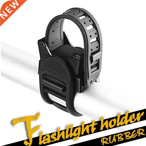 Black Rubber Bike Front Lamp Light Clamp Headlight Hol Ro