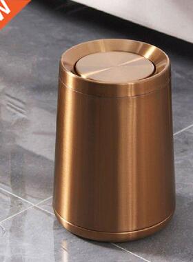 Bathroom Trash Bin Gold Sorting Office Basket Trash Can