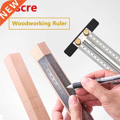 High-Precision Scale Ruler T-Type Hole Ruler Stainless Woodw