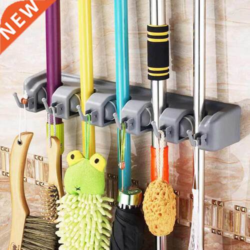 Brush Broom Holder Kitchen Organizer Wall Mounted Storage Ra