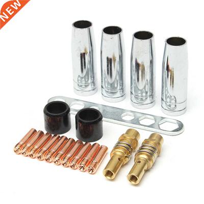 14pcs Welding Torch/Conductive Nozzle + 2pcs Insulating Slee