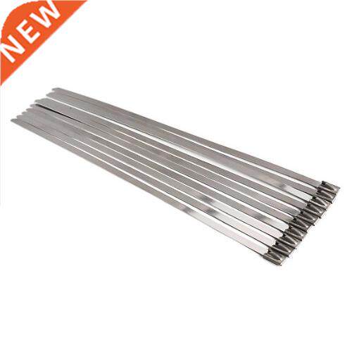 100pcs Locking Cable Zip Ties Silver (4.6x300mm)