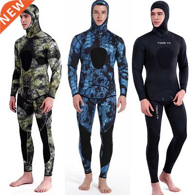 HOT 3mm Camouflage Wetsut Long Sleeve Fsson Hooded 2 Pec