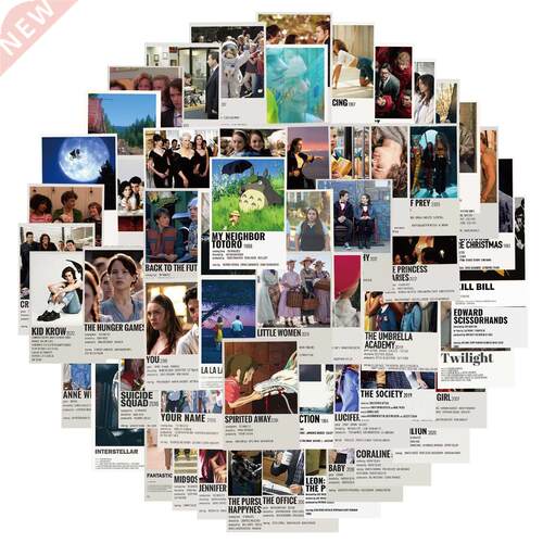 10/64PCS Classic Movie Stickers Kill Bill/Pulp Fiction/Spiri
