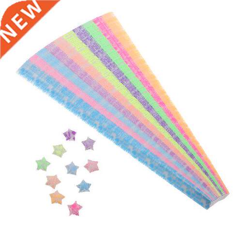 Paper Star Strips Origami Folding Colorful Lucky Stars