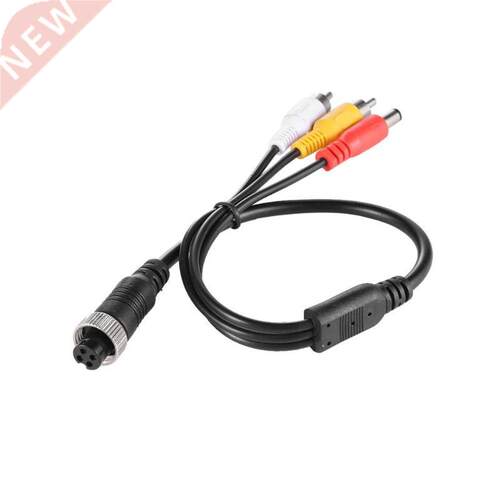 4P Aviation Head Female Plug to 2RCA DC Male Cable Video