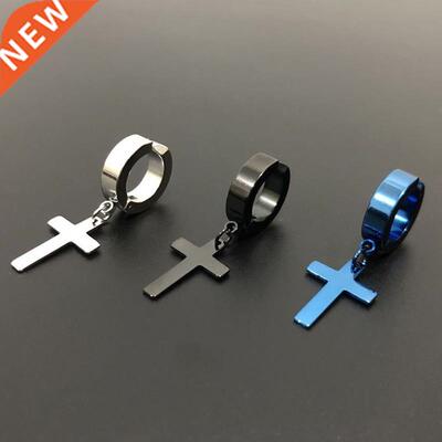 1pc Fake Piercing Earrings Stainless Steel Clip on Non Pierc
