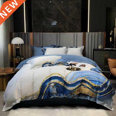 Marble printed Duvet cover Modern Art Abstract 1000TC Egypti
