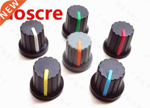 50 x 6mm Shaft Insert Dia Potentiometer Knobs Mini Rotary Ca