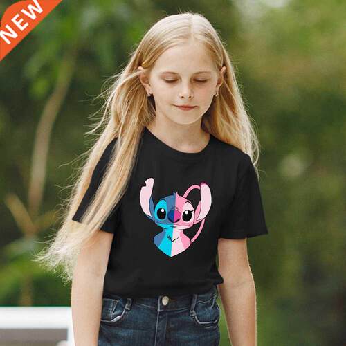 Children Top Kawaii Printing Summer New Products Black Whit