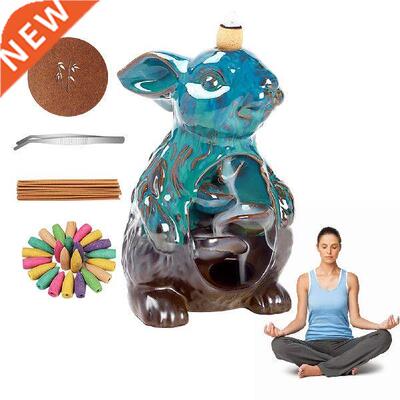 Ceramic Waterfall Incense Burner Backflow Holder With 20