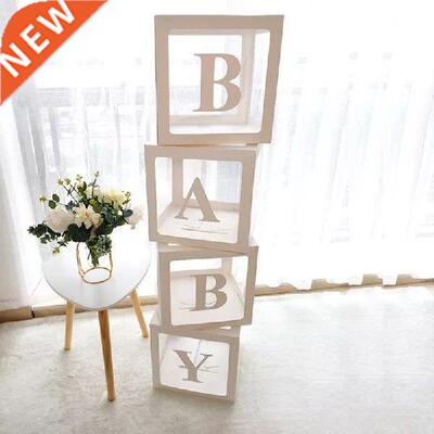 Baby Shower Decorations Boy Girl Transparent Box First 1st