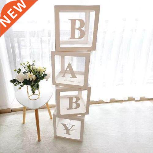 Baby Shower Decorations Boy Girl Transparent Box First 1st