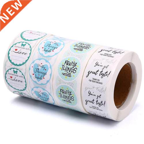 500pcs Round Floral Thank You Stickers 1inch for Wedding Par