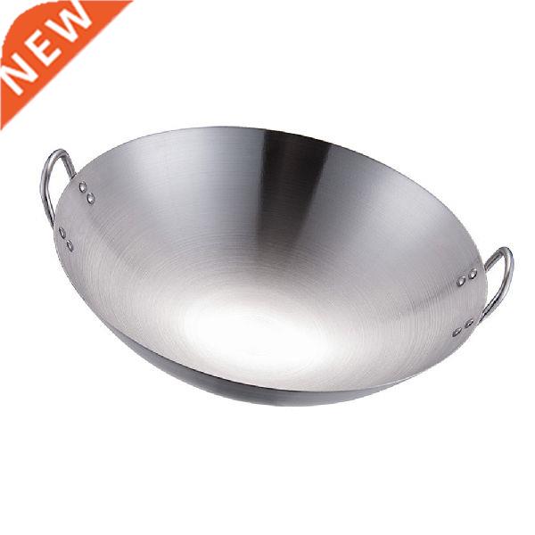1pcs Durable Cooking Pot Stainless Steel Cooking Wok Frying
