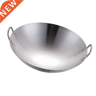 1pcs Durable Cooking Pot Stainless Steel Cooking Wok Frying